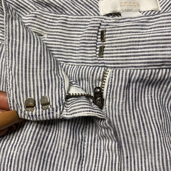 Chicos Nautical Stripe Linen Pants 0.5/ S - Picture 6 of 9